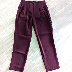 NWOT Arizona Babaton plum purple trouser ankle high waist pants 00